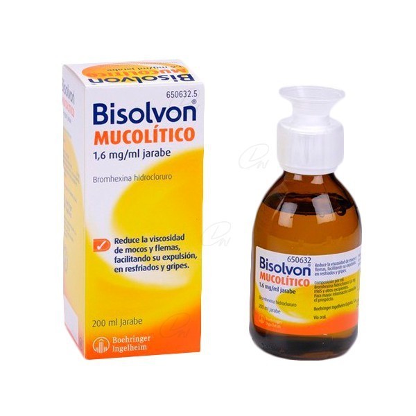 BISOLVON MUCOLITICO 1,6 mg/ ml JARABE, 1 frasco...